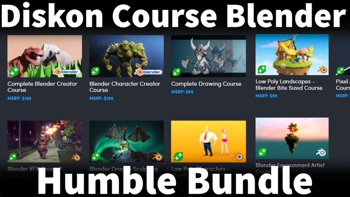 Diskon Dari 17 Juta Jadi 400 Ribu || Video Belajar Course Blender Humble Bundle