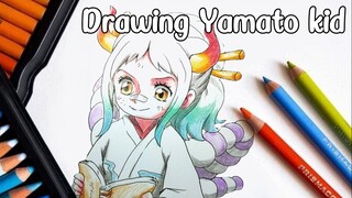 DRAWING YAMATO KID 😈 ONE PIECE
