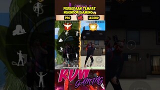 Perbedaan tempat ngendok gaming antara pro vs legend #shorts #freefire