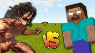 Attack Titan vs Herobrine in Minecraft
