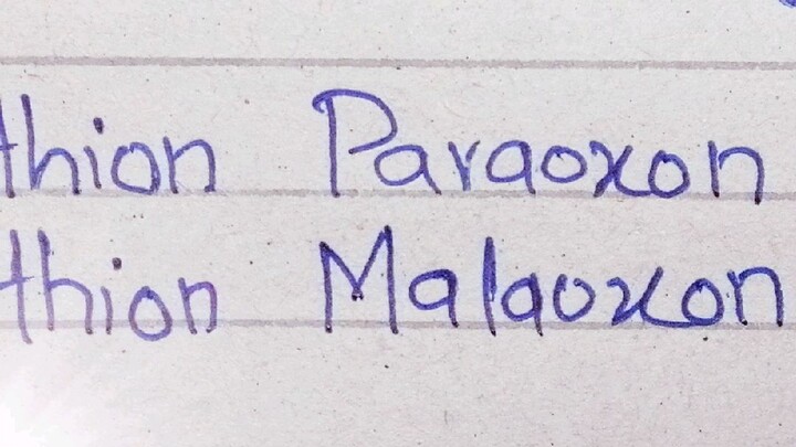 Parathion matathion paraoxon