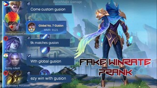 Fake winrate prank - Mobile Legend Bang Bang - HUNT Shekar