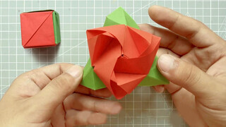 [Keseharian] Papercraft: Mawar di dalam Kubus