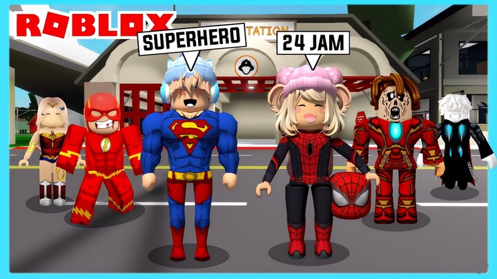 24 Jam Menjadi Super Hero Server Publik Di Roblox Brookhaven ft @Shasyaalala