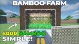 Minecraft Automatic Bamboo Farm 1.19 Simple Starter Farm