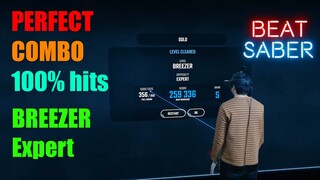 beat saber | full combo breezer (expert) | Mixed reality