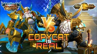 Mobile Legends VS Heroes Arena  (HERO vs HERO) COPYCAT is REAL