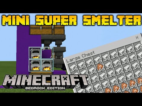 Minecraft Bedrock Mini Super Smelter Tutorial How To Bilibili