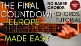 Europe - The Final Countdown Chords (Guitar Tutorial) for Acoustic Cover