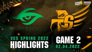 Highlights SKY vs TS [Ván 2][VCS Mùa Xuân 2022][02.04.2022]