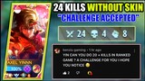 YIN 20+ KILLS CHALLENGE WITH NO SKIN IN SOLO RANK!?? | YIN BEST BUILD & EMBLEM 2022 | MOBILE LEGENDS