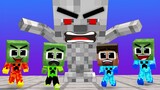 Monster school : Baby Zombie Superhero GREEN - Sad Story - Minecraft Animation