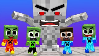 Monster school : Baby Zombie Superhero GREEN - Sad Story - Minecraft Animation