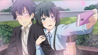 Too lazy to cut it. Cute panda hair! Married life? Wife-dominated? Hikigaya Hachiman & Yukinoshita Y