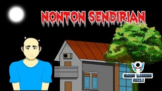 Nonton Sendirian (Halloween) X Animasipul| Horror Kocak | ft. sundel bolong | animasi indonesia