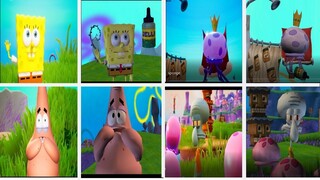 Spongebob Battle For Bikini Bottom Characters Comparison (Original Vs Remake)