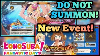 KonoSuba Fantastic Days: New SwimSuit Darkness Banner! & Bounty Hunt Event!