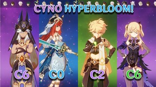 CYNO and NILOU, Fischl, Dendro Traveler Team Comp HYPERBLOOM!! Gameplay