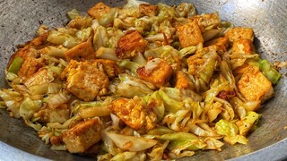 40 Pesos Tipid Budget Ulam Recipe! Masarap na luto ng Repolyo. Stif Fry Cabbage with Tofu