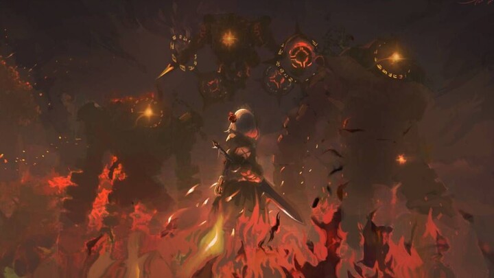 [Game] [Genshin Impact] Noelle Fighting Enemies