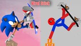 Sonic vs Stickman | Stickman Dismounting Highlight and Funny Moments #188