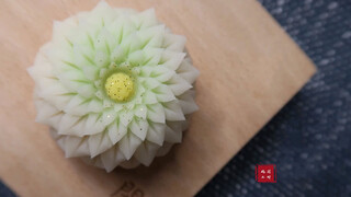 [Makanan] Kue Jepang Wagashi-Bunga serunai hijau