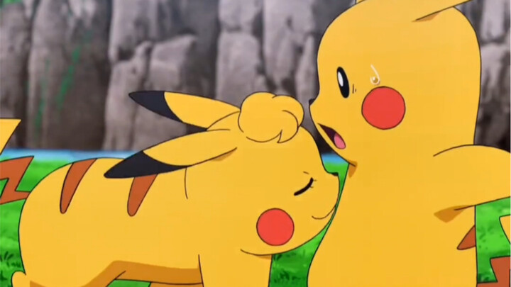 Pikachu in love Pokémon famous scenes cute mashup