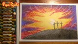 Good Friday drawing with Oil Pastel Jesus