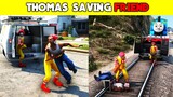 GTA V THOMAS SAVING HIS FRIEND FROM CLOWNS 🥺| #shorts