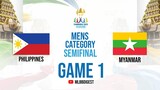 Philippines vs Myanmar Game 1 SEA Games 2023 MLBB Male Category Semi final | English
