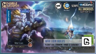 Aulus War Lion skin script | Full effects, no password, no ads, and a backup file!