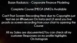 Bojan Radojicic Course Corporate Finance Modeling download