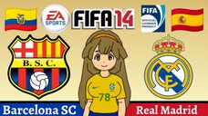 Kinako FIFA 14 | Barcelona SC VS Real Madrid (Falso El Clásico)