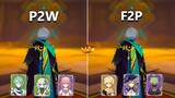 Alhaitham P2W Team vs F2P Team Comparison !! How much is the difference?? [ Genshin Impact ]