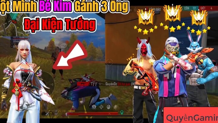 [FREE FIRE] Một Mình Bé Kim Gánh 3 Ông Đại Kiện Tướng Trong Lúc Leo Rank Thách Đ