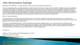 Hair Restoration Raleigh