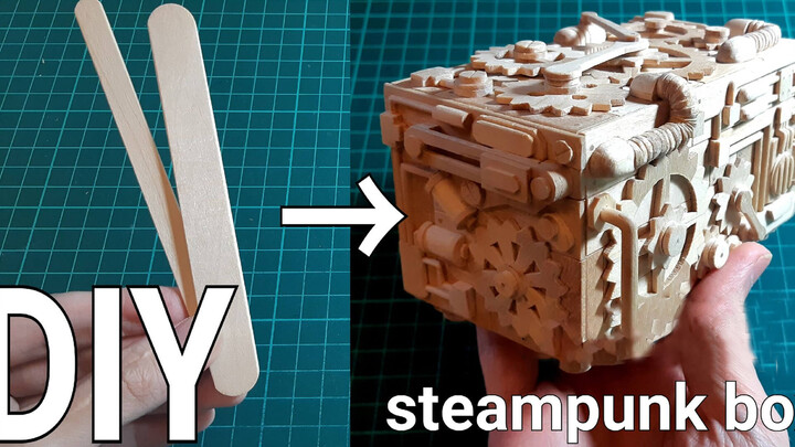 [DIY]Making Steampunk style boxes with popsicles