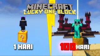 100 Hari Di Minecraft Tapi ini Lucky One Block!! Membuat Istana Yang Megah😱