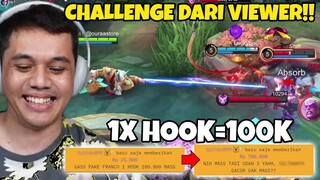 NANTANGIN 1 X HOOK 100 RIBU?? BERANI BGT NI ORANG!! - Mobile Legends