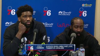 Joel Embiid & James Harden: "We had to make plays for each other. We had to trust each other.