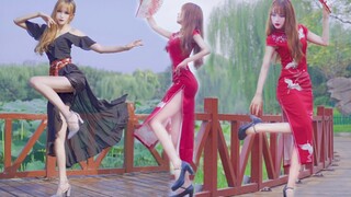 Wind and the moon. Hot dance/cheongsam/high-heels