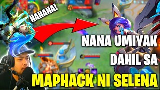 PINAIYAK NI SELENA SI NANA MINURA AT SINABIHAN MAPHACK SI SELENA | MOBILE LEGENDS MOMENTS