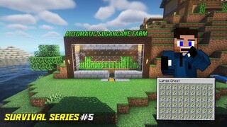 Membuat Sugarcane Farm Otomatis - Minecraft Survival Indonesia 05