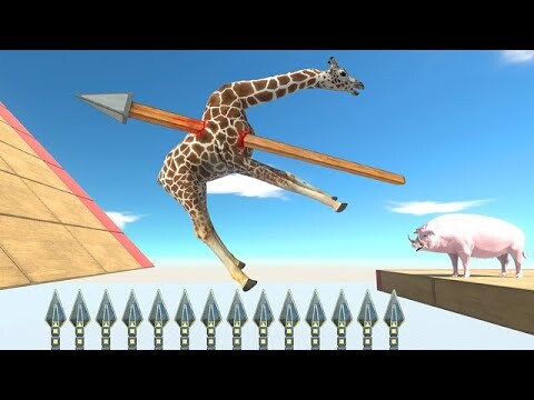 Piggy is Protected With Giant Arrow - Animal Revolt Battle Simulator