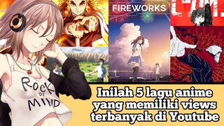 Inilah 5 lagu anime yang memiliki views terbanyak di Youtube #VCreators