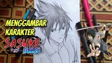 Cara Menggambar Karakter Sasuke Uchiha Pakai Pensil