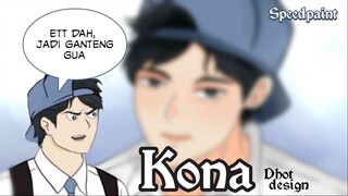 Kona jadi Anime | Dhotdesign Fanart | Speedpaint