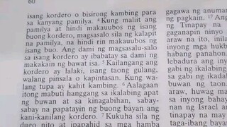 Pang Araw Araw na Talata.               Exodus 12:1-5