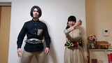 Transformed into Kamen Rider with his wife at the same time