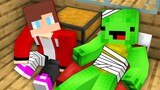 JJ and Mikey BROKE His LEG and RIBS in Minecraft Challenge Funny Pranks - Maizen